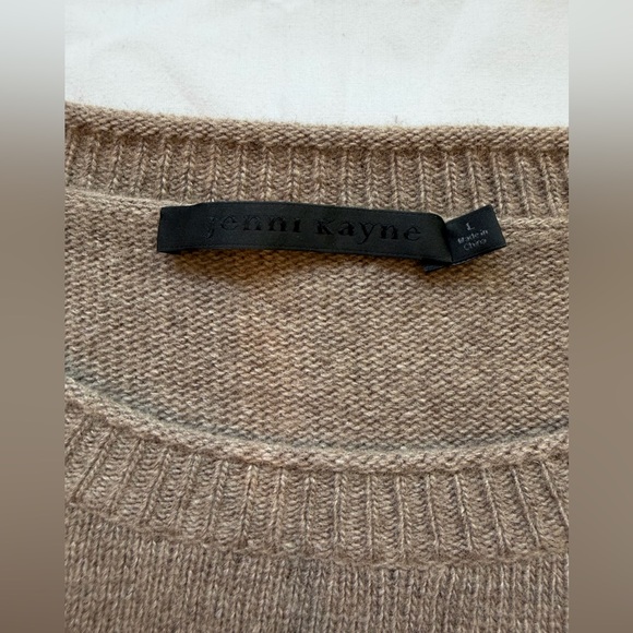 Jenni Kayne Everyday Sweater Women’s Size Large Wool Cashmere Taupe Brown - Picture 8 of 9